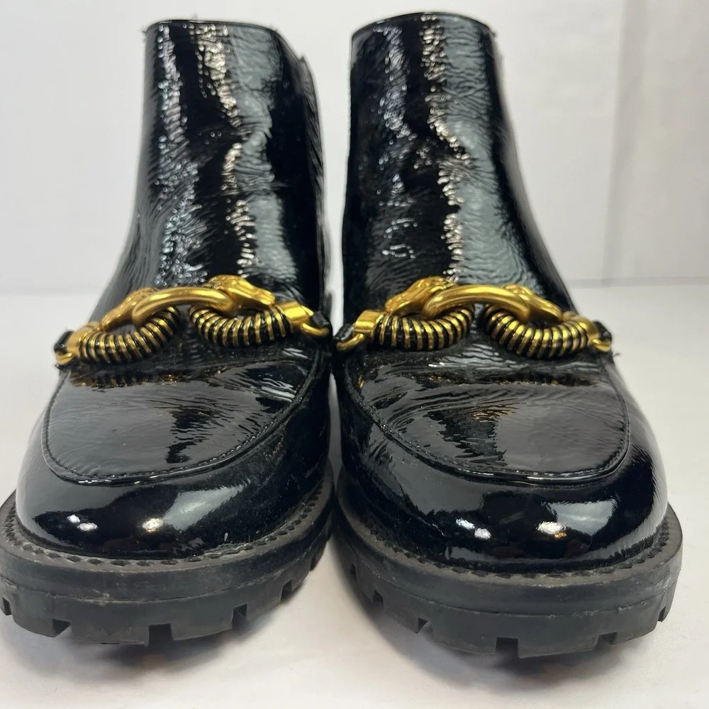 Tory Burch Jessa 45MM Lug Sole Chelsea Boots Perfect Black 61392 Size 7M